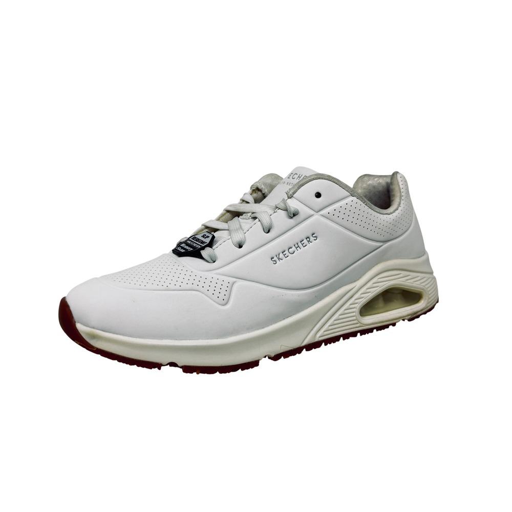 Skechers Work Uno SR White Slip Resistant Memory Foam Sneakers 108021 Womens 8.5